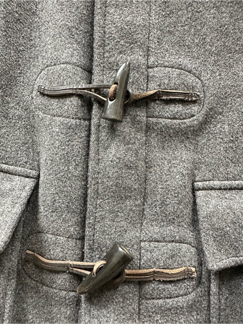 TNA Classic Hooded Duffle Wool Coat in Charcoal Gray  Small - Picture 5 of 8